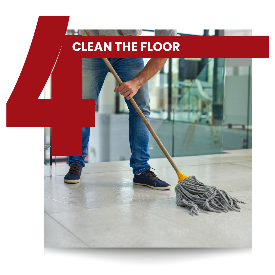 image of a man mopping